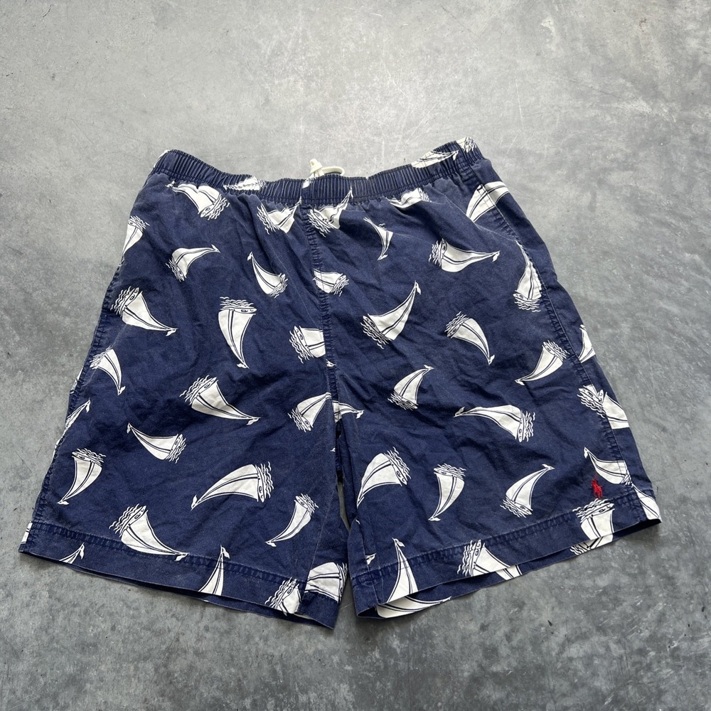 Polo Sport Ralph Lauren Tropical Swim Trunks Board Shorts‎ Size L Boats Sku285
